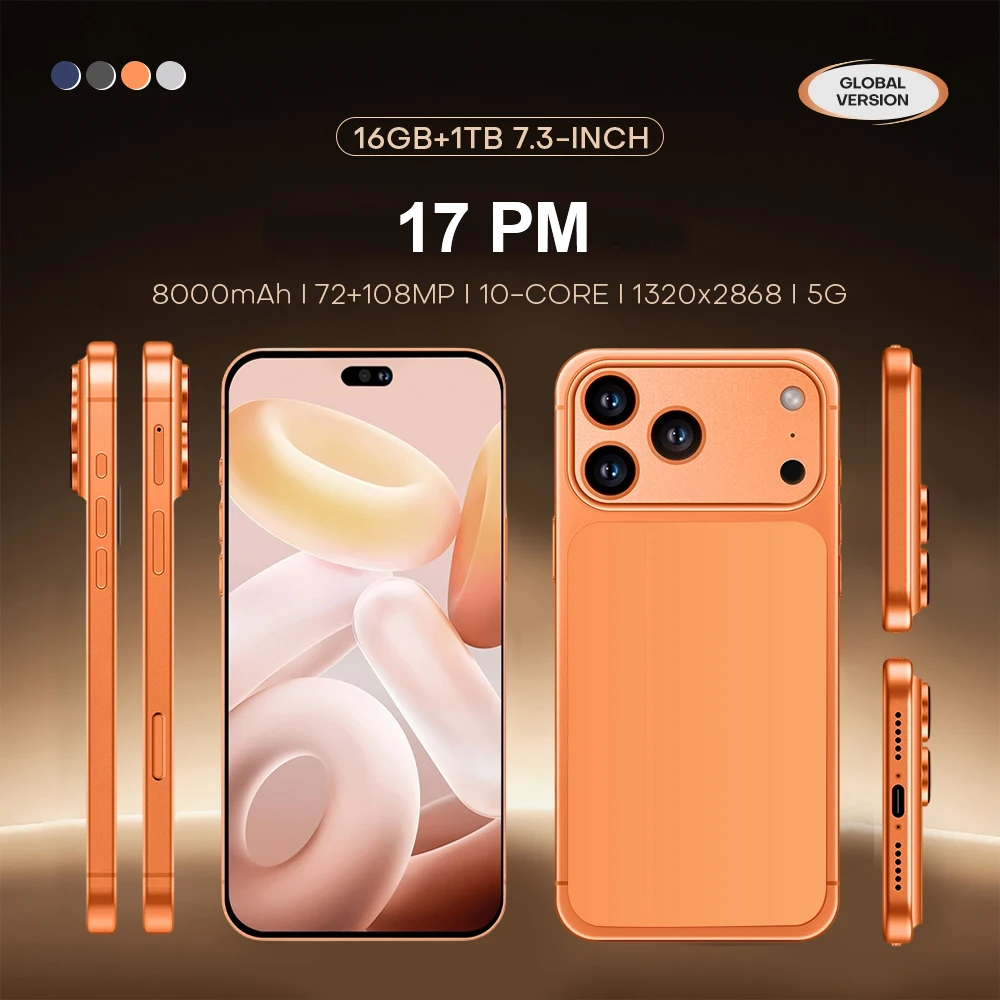 17 PM HOT 2026 New High Quality original intelligent 5G dual card dual standby system global version 8000mAh battery
17 PM HOT 2026 New High Quality original intelligent 5G dual card dual standby system global version 8000mAh battery