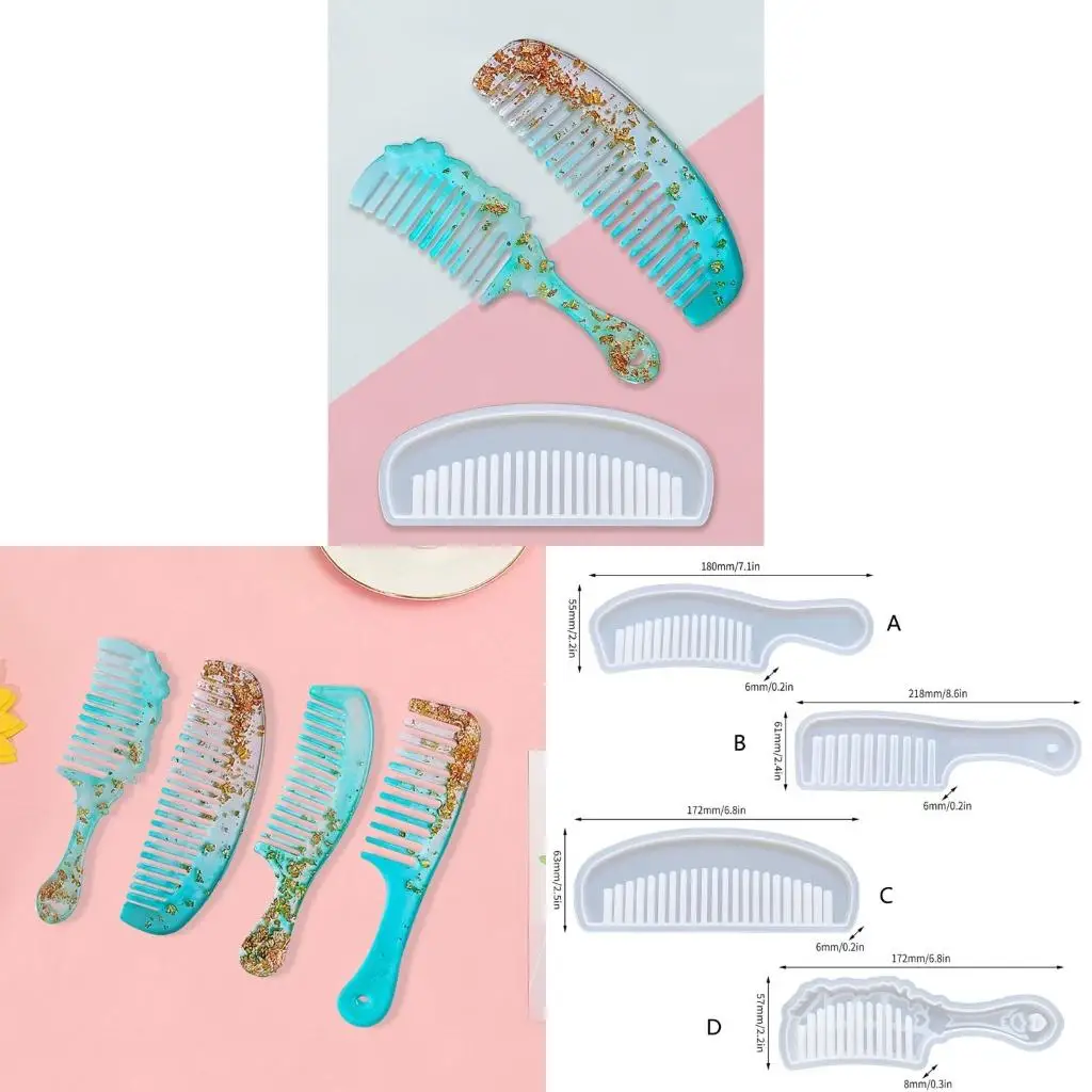 4 Pack Silicone Ornaments Moulds Comb Shaped Silicone DIY Hand-making Crafts Moulds Table Decorations Silicone Material
4 Pack Silicone Ornaments Moulds Comb Shaped Silicone DIY Hand-making Crafts Moulds Table Decorations Silicone Material