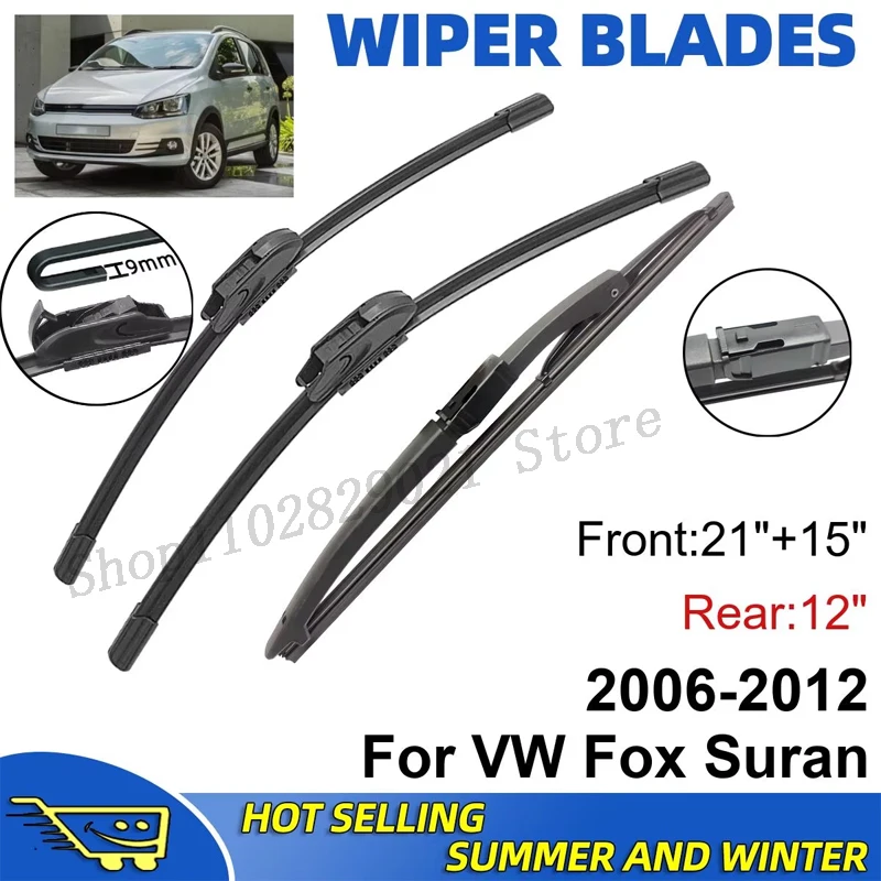 3PCS For VW Fox Suran 2006-2012 21" + 15"+ 12" Front Rear Wiper Blades Windshield Windscreen Window Cutter Accessories
3PCS For VW Fox Suran 2006-2012 21" + 15"+ 12" Front Rear Wiper Blades Windshield Windscreen Window Cutter Accessories