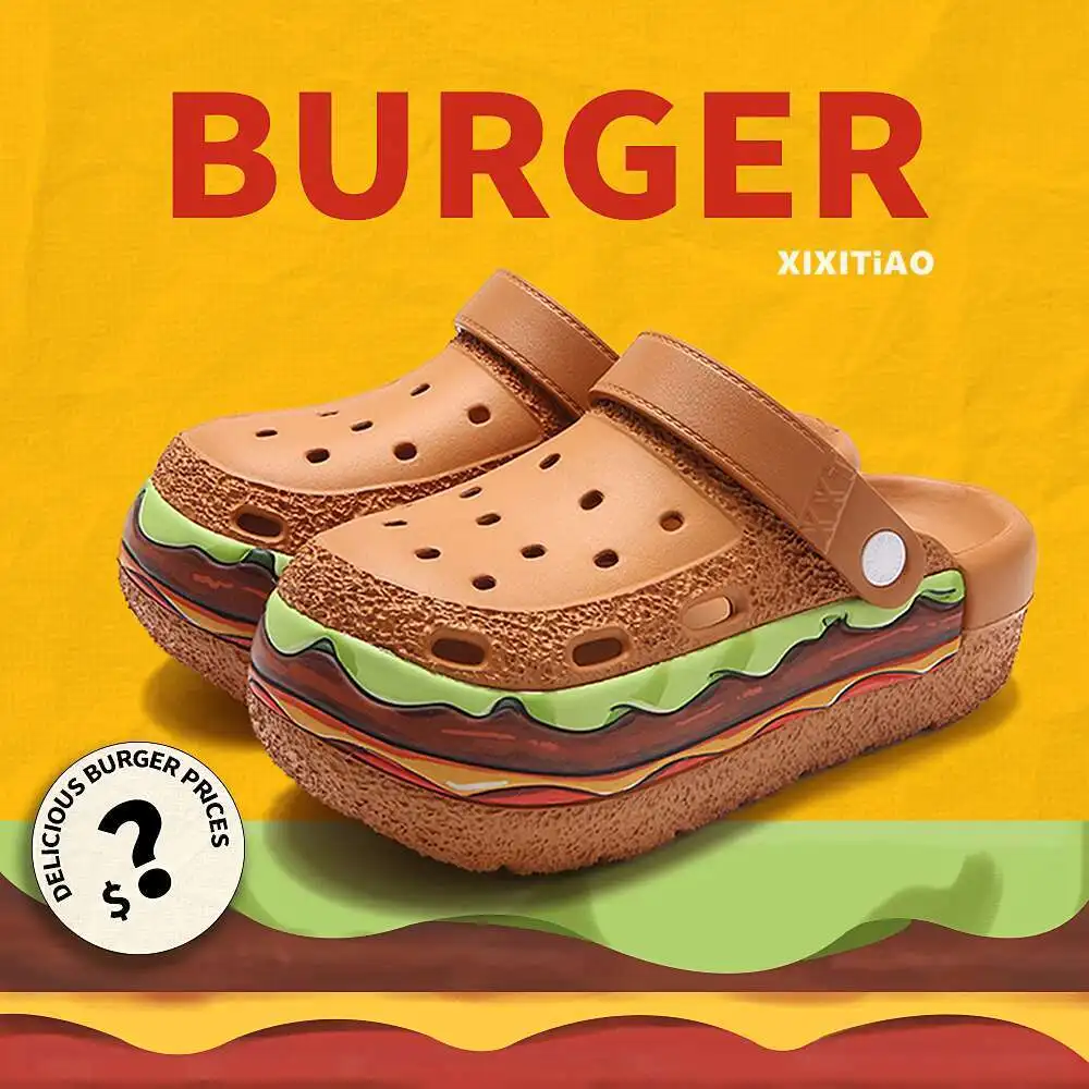 Eva Hamburger Slippers Man Women Garden Shoes Lightweight Comfortable Casual Wading Beach Couple Hole Sandals Hollow-out Slip-on
Eva Hamburger Slippers Man Women Garden Shoes Lightweight Comfortable Casual Wading Beach Couple Hole Sandals Hollow-out Slip-on