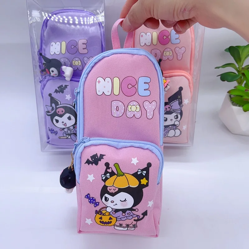 Новый милый рюкзак Sanrio Kuromi Melody, стильная сумка для ручек, высокий внешний вид, сумка для карандашей для детей, многослойный карандаш
Новый милый рюкзак Sanrio Kuromi Melody, стильная сумка для ручек, высокий внешний вид, сумка для карандашей для детей, многослойный карандаш
