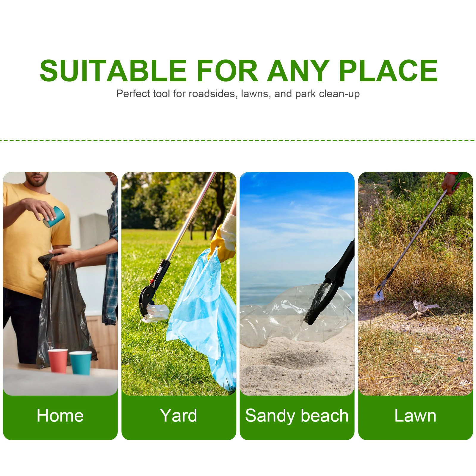 2Pcs Trash Picker Gripper Premium Stainless Steel Long Garbage Clips Comfortable Handle Picking Tool
2Pcs Trash Picker Gripper Premium Stainless Steel Long Garbage Clips Comfortable Handle Picking Tool