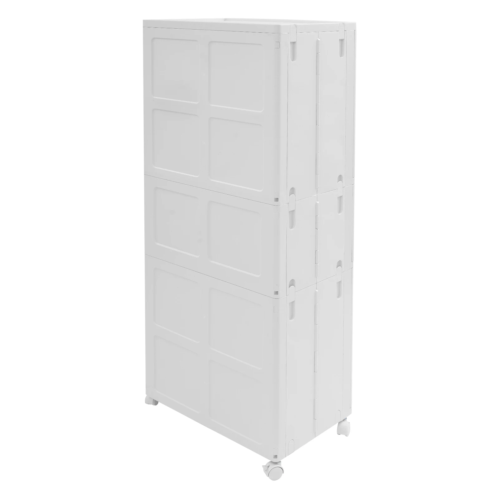 Collapsible Storage Cabinet 134cm, PP PET ABS Unit with Clear Doors and 4 Wheels for Kitchen Bathroom White
Collapsible Storage Cabinet 134cm, PP PET ABS Unit with Clear Doors and 4 Wheels for Kitchen Bathroom White
