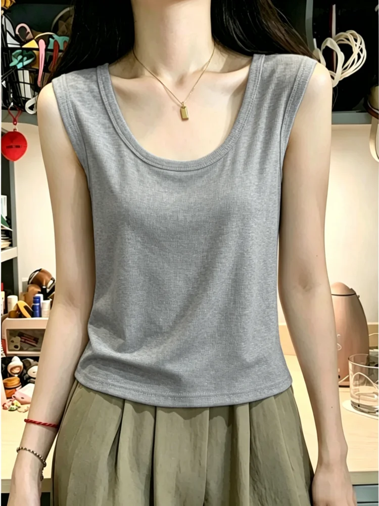 Women's Slim Fit Tank Top 95 Cotton Sleeveless Summer Spring New Style Large Size Underwear Outerwear Base Layer T-Shirt
Women's Slim Fit Tank Top 95 Cotton Sleeveless Summer Spring New Style Large Size Underwear Outerwear Base Layer T-Shirt