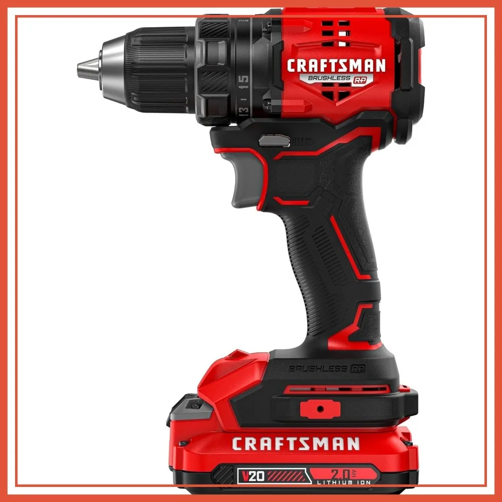 Brushless Compact Drill/Driver, Variable Speed Trigger, Built-in LED, Includes Battery and Charger
Brushless Compact Drill/Driver, Variable Speed Trigger, Built-in LED, Includes Battery and Charger
