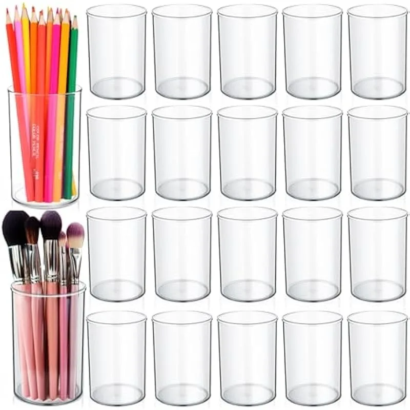 20Pcs Transparent Makeup Brush ganizer Clear Acrylic Pen Holder Student Desk Stationery Accessories Office Supplies Round Vase
20Pcs Transparent Makeup Brush ganizer Clear Acrylic Pen Holder Student Desk Stationery Accessories Office Supplies Round Vase