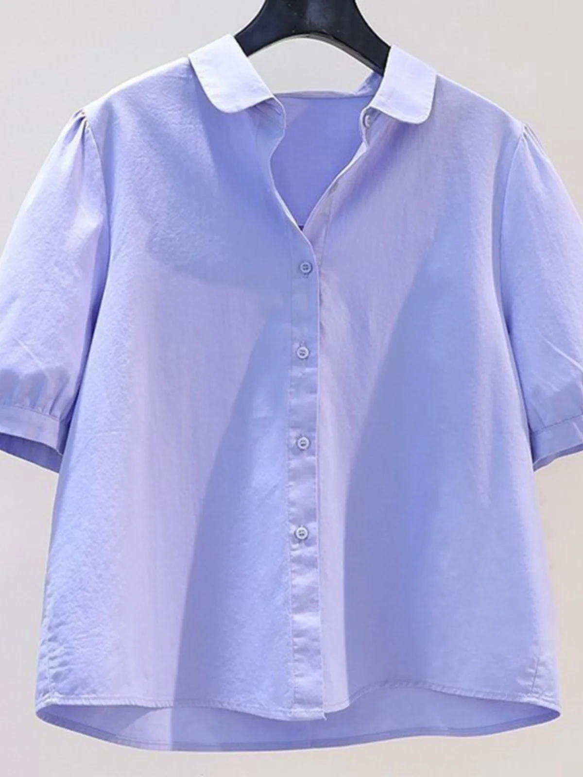 Style Bubble Sleeve Shirt Women Loose Short Sleeve Simple Casual Summer Shirt Versatile Top Korean Style Commute Fashion
Style Bubble Sleeve Shirt Women Loose Short Sleeve Simple Casual Summer Shirt Versatile Top Korean Style Commute Fashion