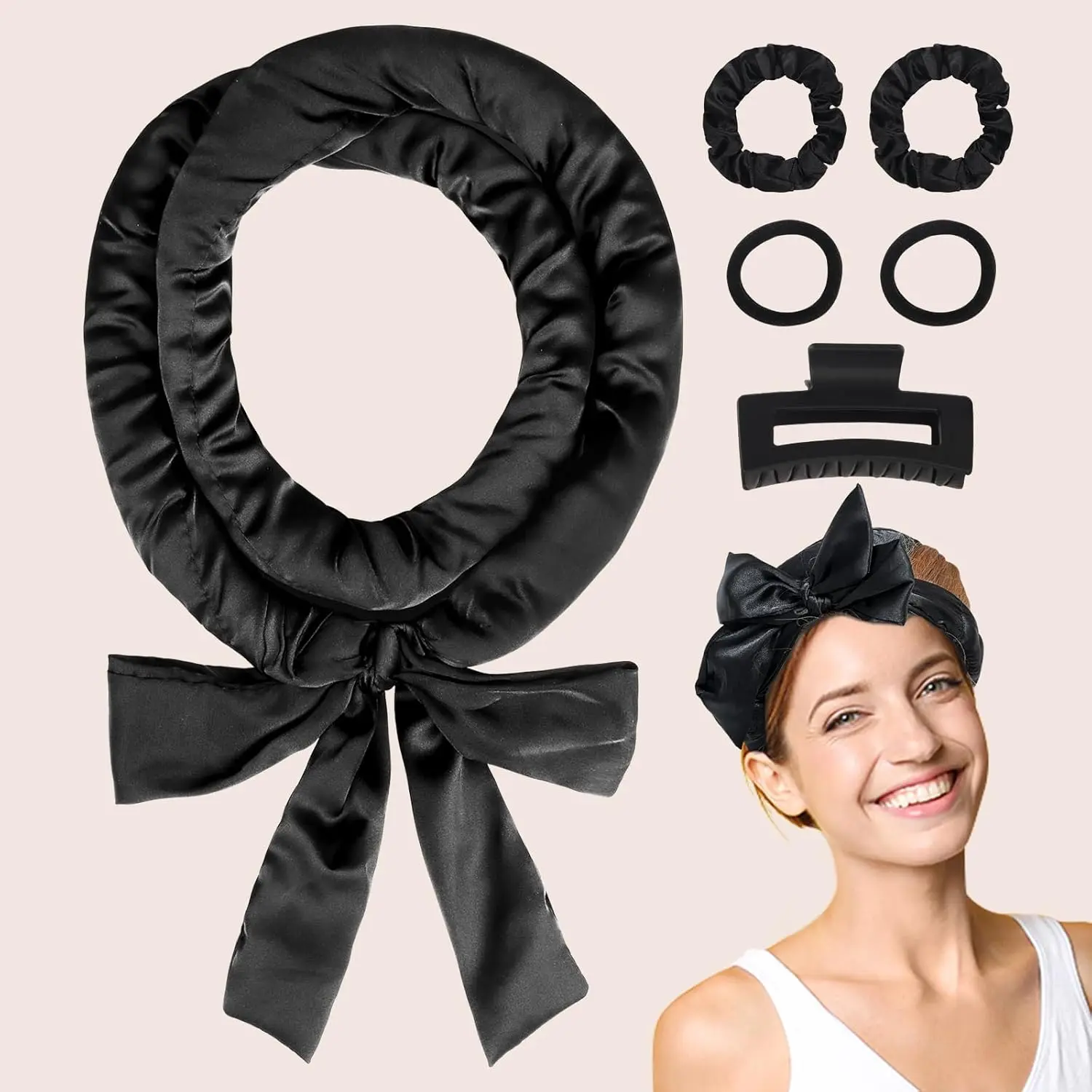 6 шт. атласные термозавитые кудри, повязка для волос на ночь, кудри, мягкие бигуди без нагрева, длинные волосы, безнагревательные бигуди, набор стержней для завивки волос-черный 
6 шт. атласные термозавитые кудри, повязка для волос на ночь, кудри, мягкие бигуди без нагрева, длинные волосы, безнагревательные бигуди, набор стержней для завивки волос-черный