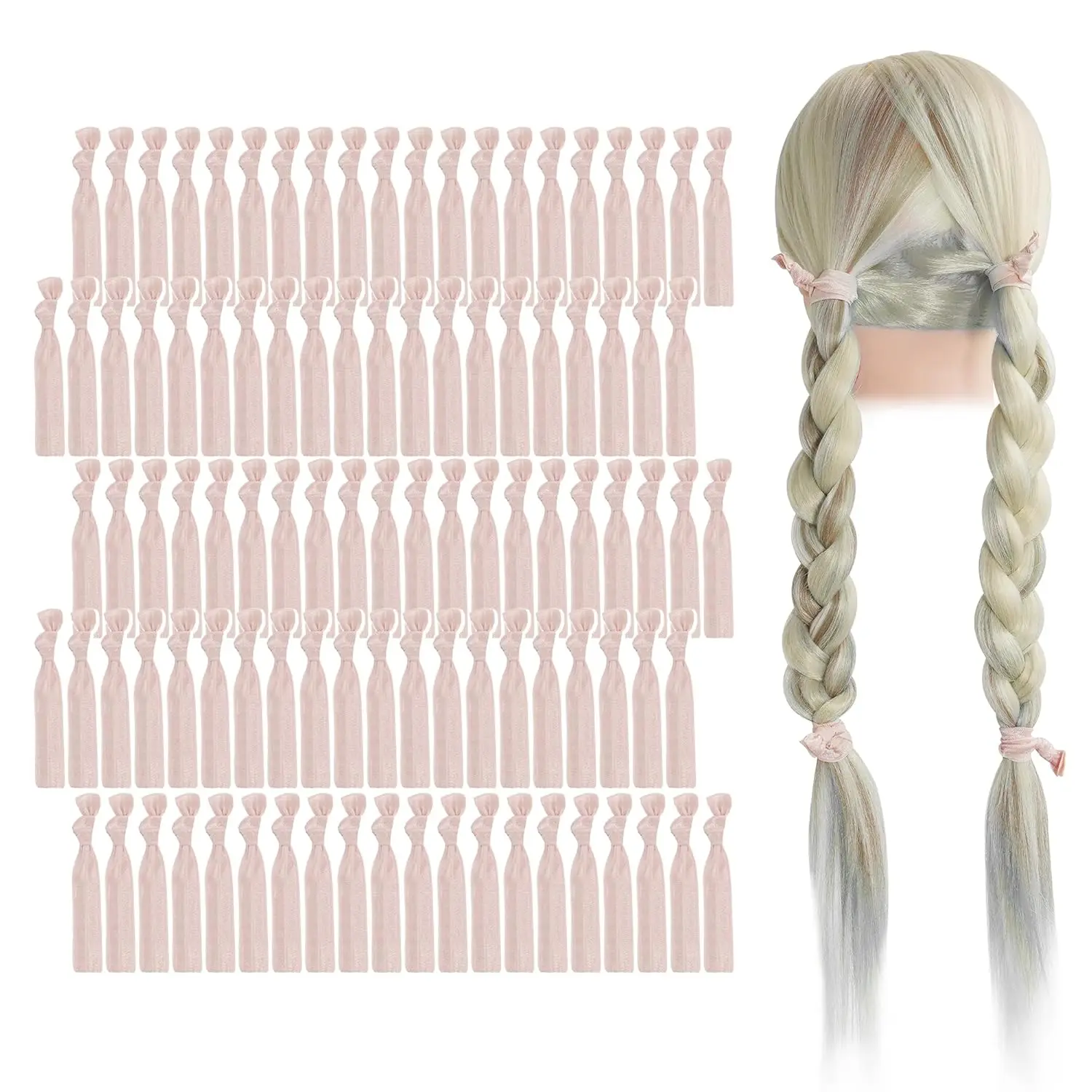 No Crease Hair Ties for Women - Soft Knitted Ribbon, Damage-Free Ponytails & Bracelets (100 Pack)
No Crease Hair Ties for Women - Soft Knitted Ribbon, Damage-Free Ponytails & Bracelets (100 Pack)