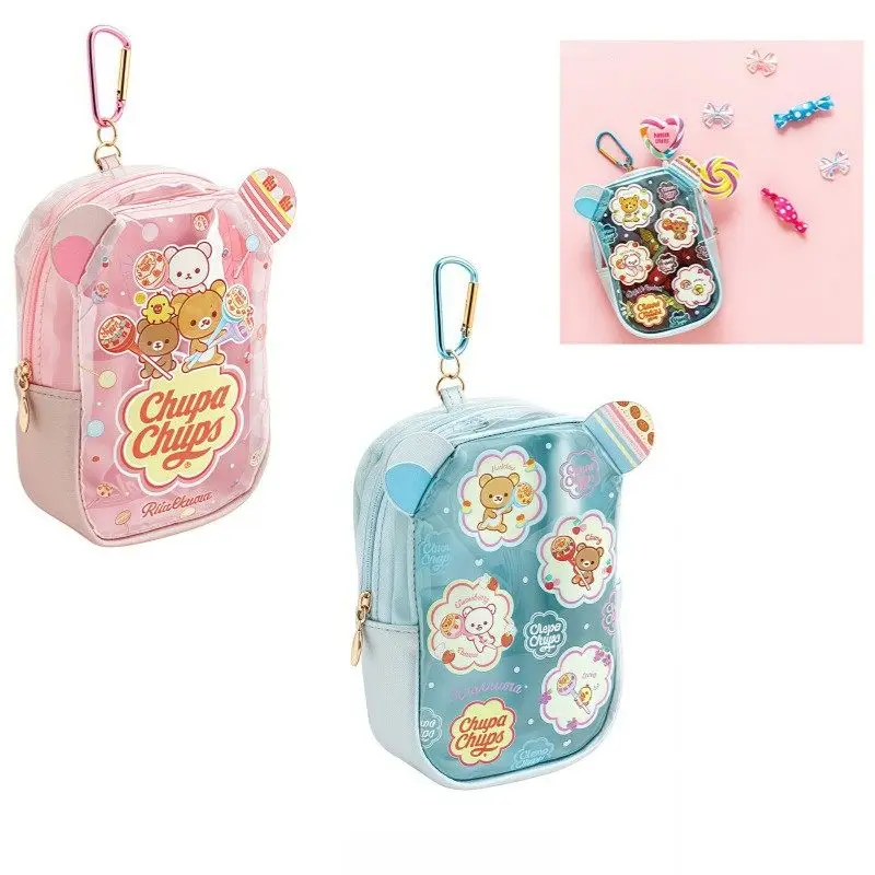 Cute Cartoon Rilakkuma Chupa Chups PVC Coin Purse Key Pouch Card Holder With Carabiner Clip Small Storage Bag For Kids Girls
Cute Cartoon Rilakkuma Chupa Chups PVC Coin Purse Key Pouch Card Holder With Carabiner Clip Small Storage Bag For Kids Girls