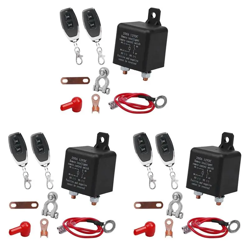 Well 3X Remote Battery Disconnect Switch, Wireless Remote Control Battery Disconnect Switch, 12V 200A
Well 3X Remote Battery Disconnect Switch, Wireless Remote Control Battery Disconnect Switch, 12V 200A