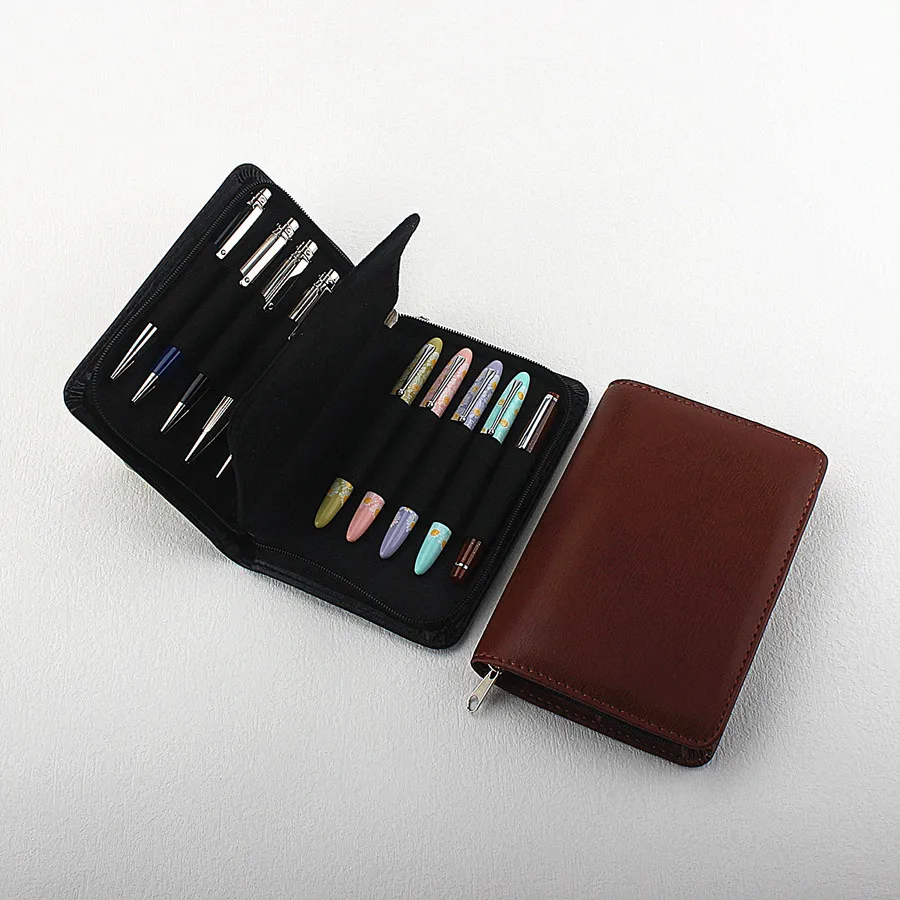 Fountain Pen Display 10 Slots Holder PU Leather Storage Collector Organizer Box Stationery School Office Supples Bag
Fountain Pen Display 10 Slots Holder PU Leather Storage Collector Organizer Box Stationery School Office Supples Bag