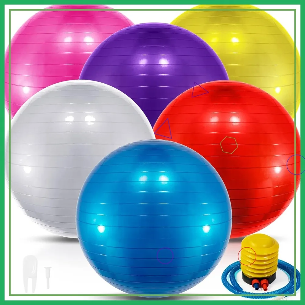 6 Pack Yoga Ball Exercise Ball PVC Stability Ball with Pump for Workout Pregnancy Home Office Gym 75cm
6 Pack Yoga Ball Exercise Ball PVC Stability Ball with Pump for Workout Pregnancy Home Office Gym 75cm