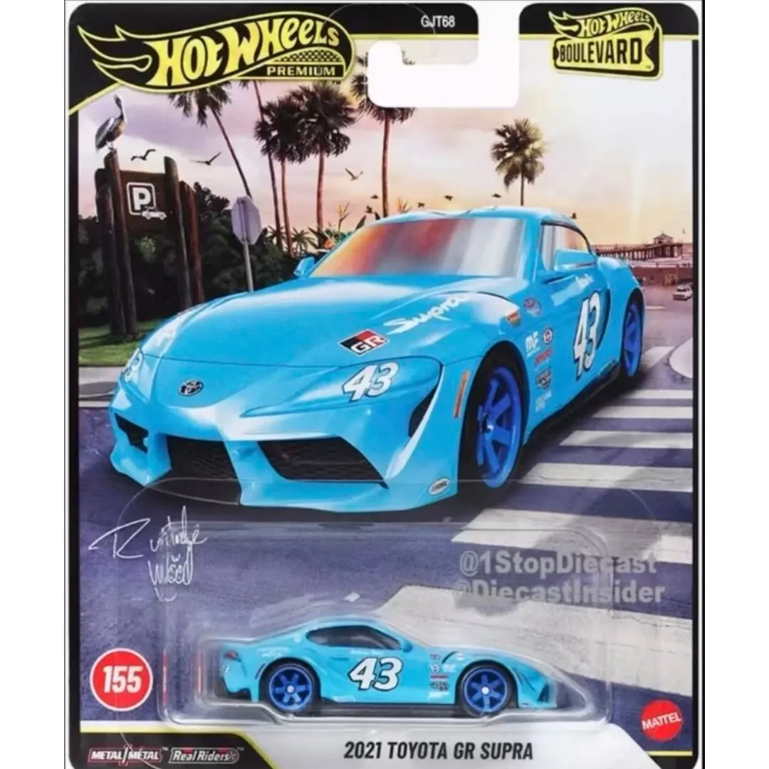 Коллекционная модель Hot Wheels Cars PREMIUM BOULEVARD 2021 Toyota GR Supra 1/64, металлическая литая модель, игрушечный автомобиль GJT68-155
Коллекционная модель Hot Wheels Cars PREMIUM BOULEVARD 2021 Toyota GR Supra 1/64, металлическая литая модель, игрушечный автомобиль GJT68-155