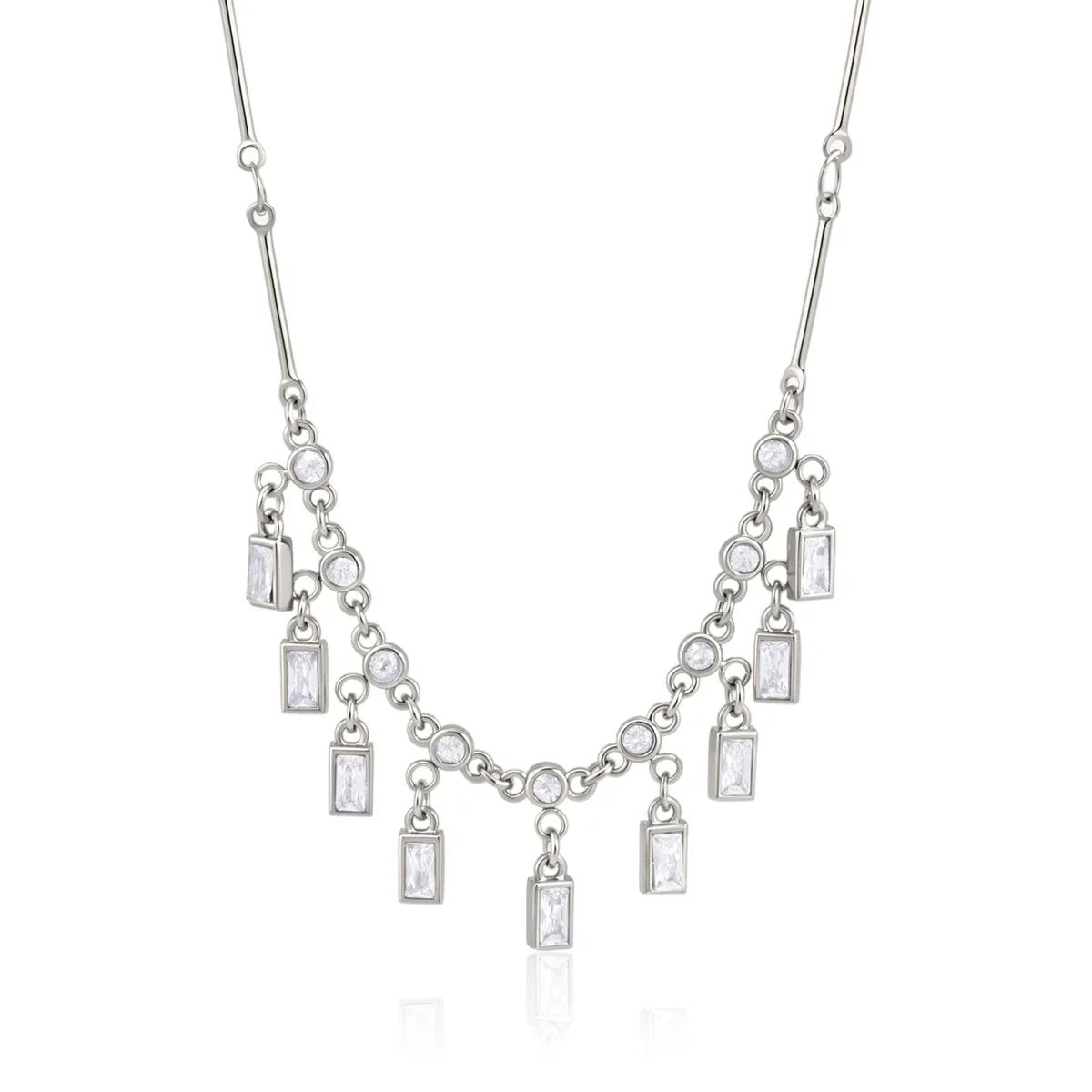 18K Gold PVD Plated Geometric Zircon Pendant Necklace For Women New Trendy Stainless Steel Stacked Necklace Jewelry
18K Gold PVD Plated Geometric Zircon Pendant Necklace For Women New Trendy Stainless Steel Stacked Necklace Jewelry