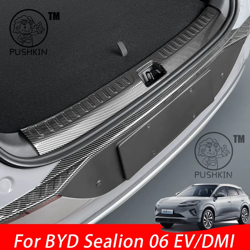 Для BYD Sealion 06 EV/DMI 2025 2026, Стайлинг автомобиля, багажник, ABS, углеродное волокно, порог, полоса, защита от ударов, аксессуары для багажника
Для BYD Sealion 06 EV/DMI 2025 2026, Стайлинг автомобиля, багажник, ABS, углеродное волокно, порог, полоса, защита от ударов, аксессуары для багажника