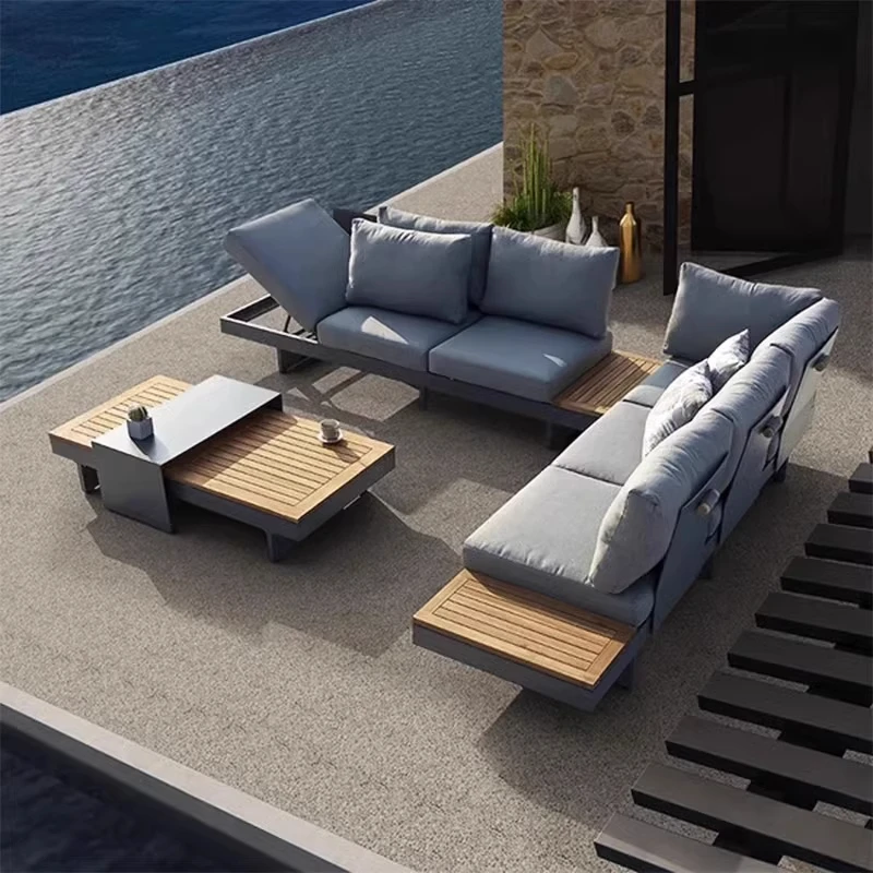!@Modern Outdoor Teak Wood Sofa Set with Waterproof Cushions-Durable Rattan Aluminum Rope for Villas Gardens & Dining
!@Modern Outdoor Teak Wood Sofa Set with Waterproof Cushions-Durable Rattan Aluminum Rope for Villas Gardens & Dining