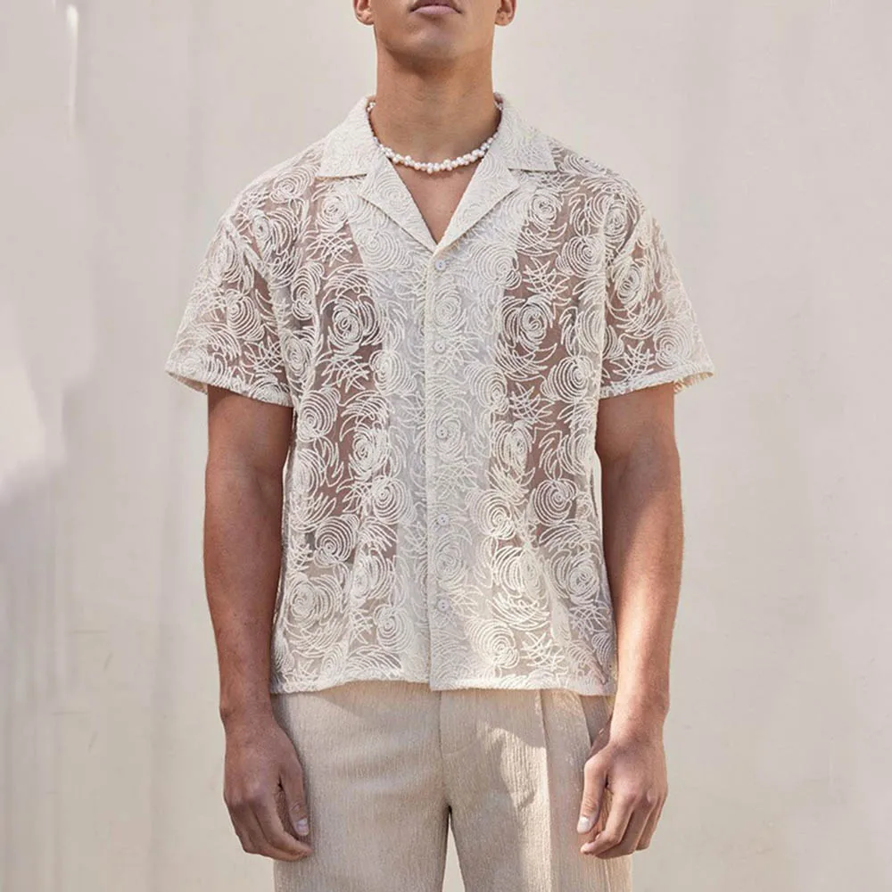 Новая летняя мужская перспективная рубашка с короткими рукавами в американском стиле ретро, модные тенденции, повседневные свободные простые мужские топы на улице, 2025 г. 
Новая летняя мужская перспективная рубашка с короткими рукавами в американском стиле ретро, модные тенденции, повседневные свободные простые мужские топы на улице, 2025 г.