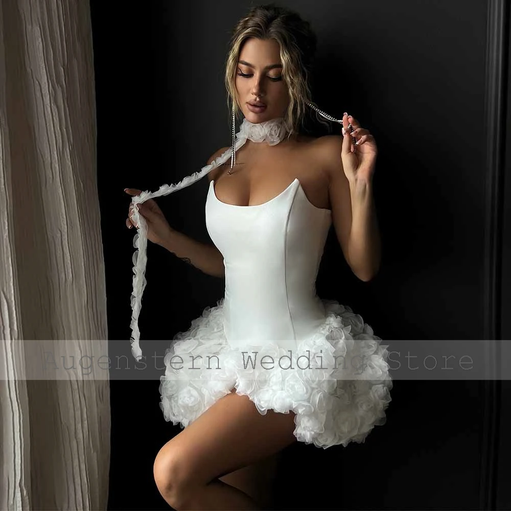 Dreamy Civil Wedding Dresses Jersey A-line Wedding Party Dresses Ivory Strapless 3D flowers Shawl Lace-up Wedding Guest Dresses
Dreamy Civil Wedding Dresses Jersey A-line Wedding Party Dresses Ivory Strapless 3D flowers Shawl Lace-up Wedding Guest Dresses