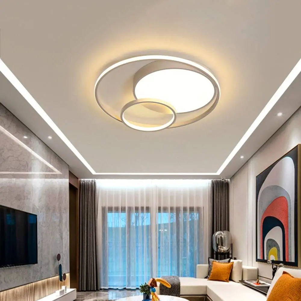 3-Rings LED Flush Mount Ceiling Light 3-Color Dimming Round Chandelier Modern 55W Dimmable Lamp Living Room Kitchen Lights
3-Rings LED Flush Mount Ceiling Light 3-Color Dimming Round Chandelier Modern 55W Dimmable Lamp Living Room Kitchen Lights