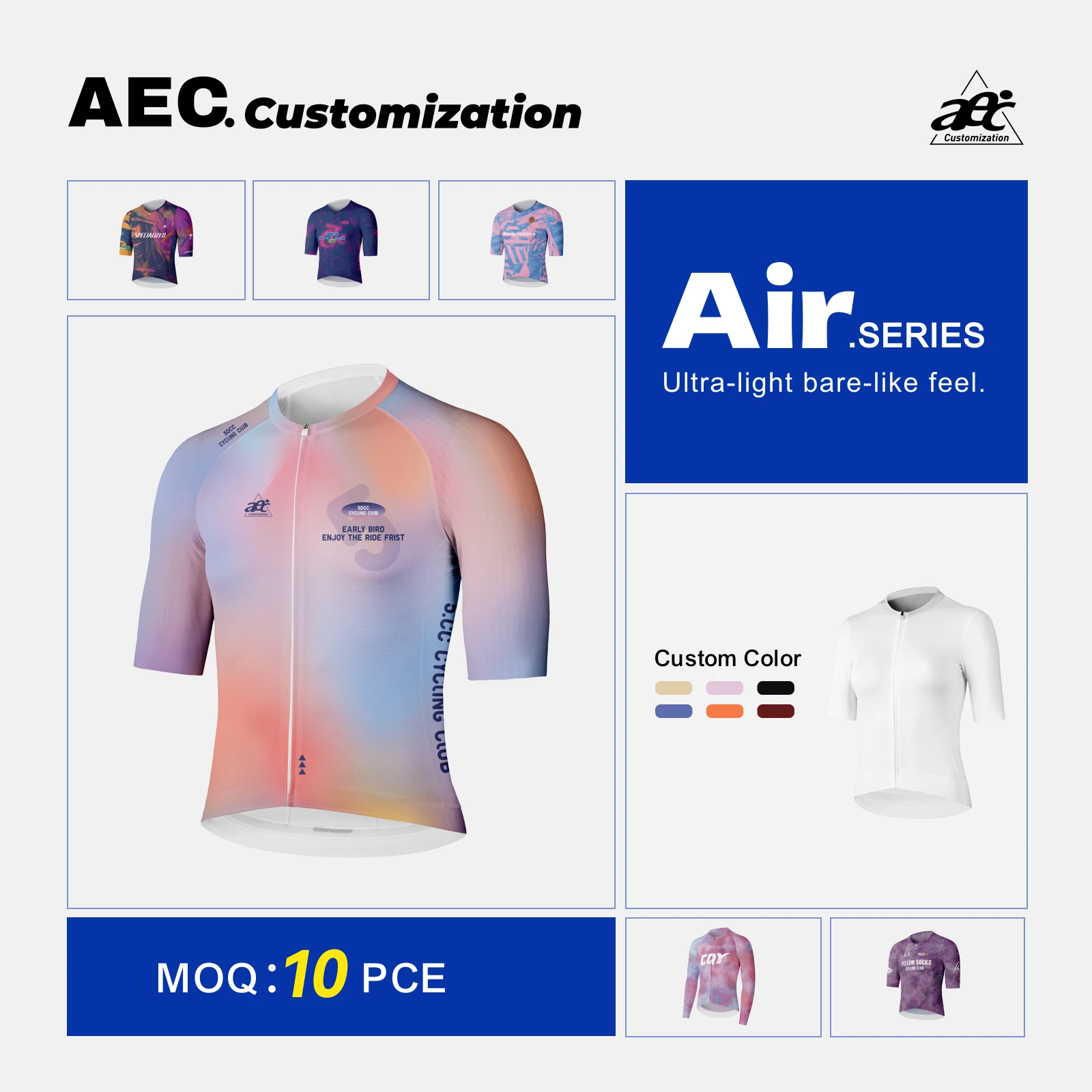 AEC DIY Design Custom Team Men's Cycling Jersey Personalized Customized MTB Bike Clothing ODM OEM Customization Maillot Ciclismo
AEC DIY Design Custom Team Men's Cycling Jersey Personalized Customized MTB Bike Clothing ODM OEM Customization Maillot Ciclismo