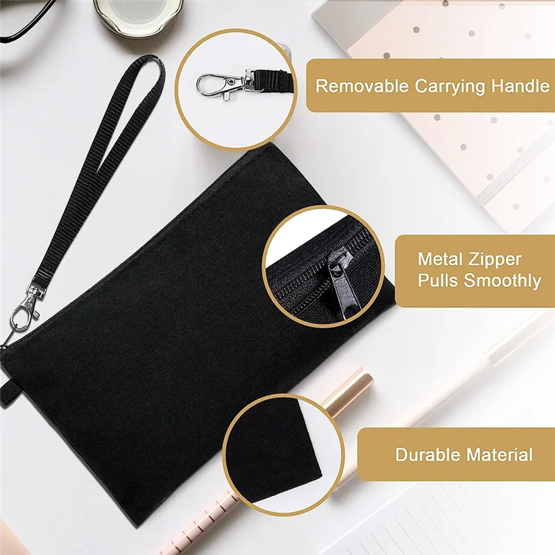 Popular 10Pack Makeup Bags Sublimation Blank Pencil Bags With Wristband For DIY Craft Zipper Pencil Bags White 8.3 X 5.1 In
Popular 10Pack Makeup Bags Sublimation Blank Pencil Bags With Wristband For DIY Craft Zipper Pencil Bags White 8.3 X 5.1 In