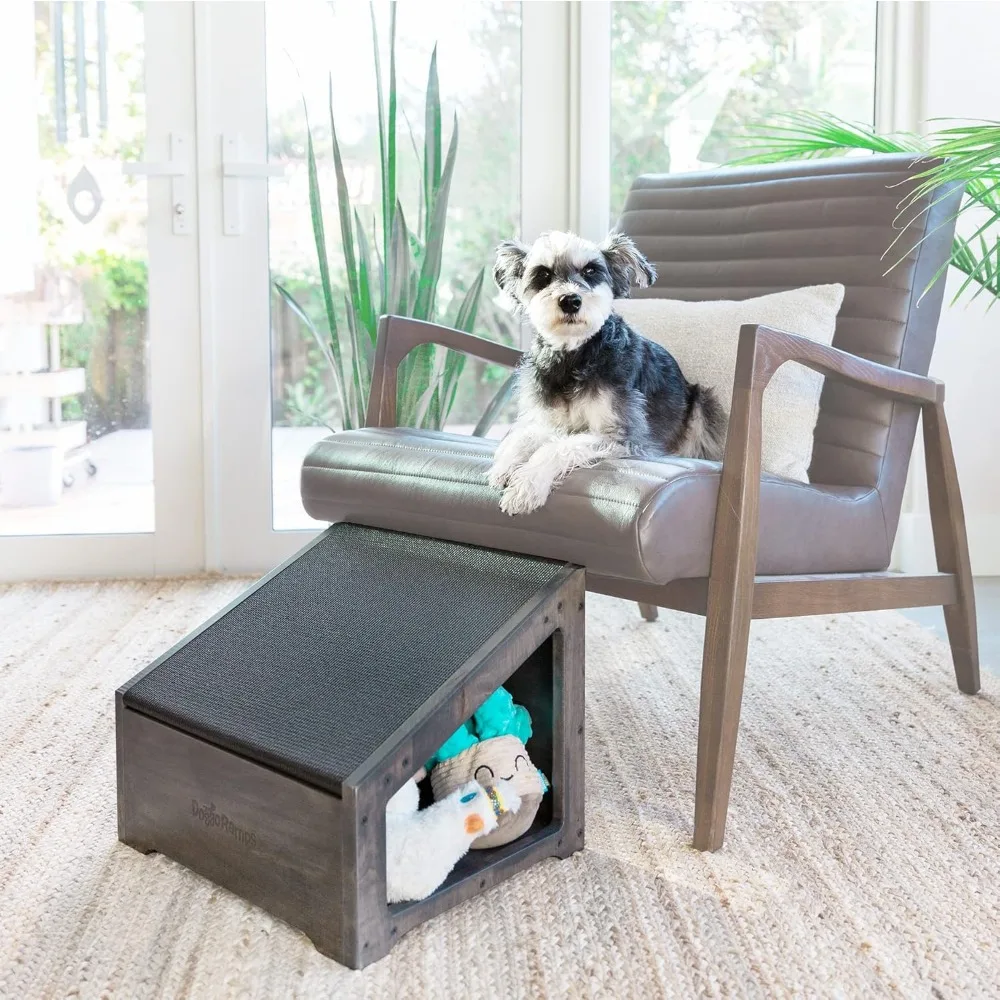 Step-Ramp for Dogs - Solid Hardwood with 3 Finish Options - Combination Ramp & Step to Reduce Impacts, with Storage Cubby to Sav
Step-Ramp for Dogs - Solid Hardwood with 3 Finish Options - Combination Ramp & Step to Reduce Impacts, with Storage Cubby to Sav