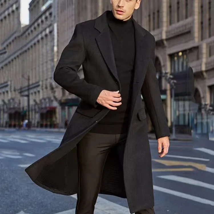 Men's Long Trench Coat Winter Jacket Business Casual American Style Windbreaker Coat with Belt Standard Fit Pure Color
Men's Long Trench Coat Winter Jacket Business Casual American Style Windbreaker Coat with Belt Standard Fit Pure Color