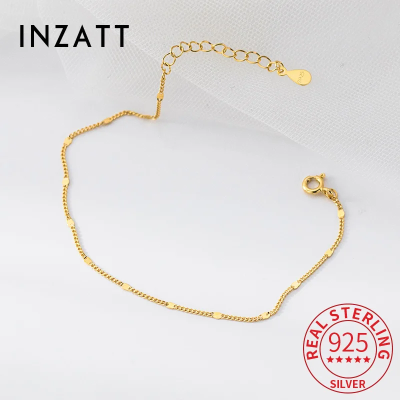 INZATT Real 925 Sterling Silver 18K Gold Classic Chain Charm Bracelet for Women Trendy Fine Jewelry Exquisite Accessories
INZATT Real 925 Sterling Silver 18K Gold Classic Chain Charm Bracelet for Women Trendy Fine Jewelry Exquisite Accessories