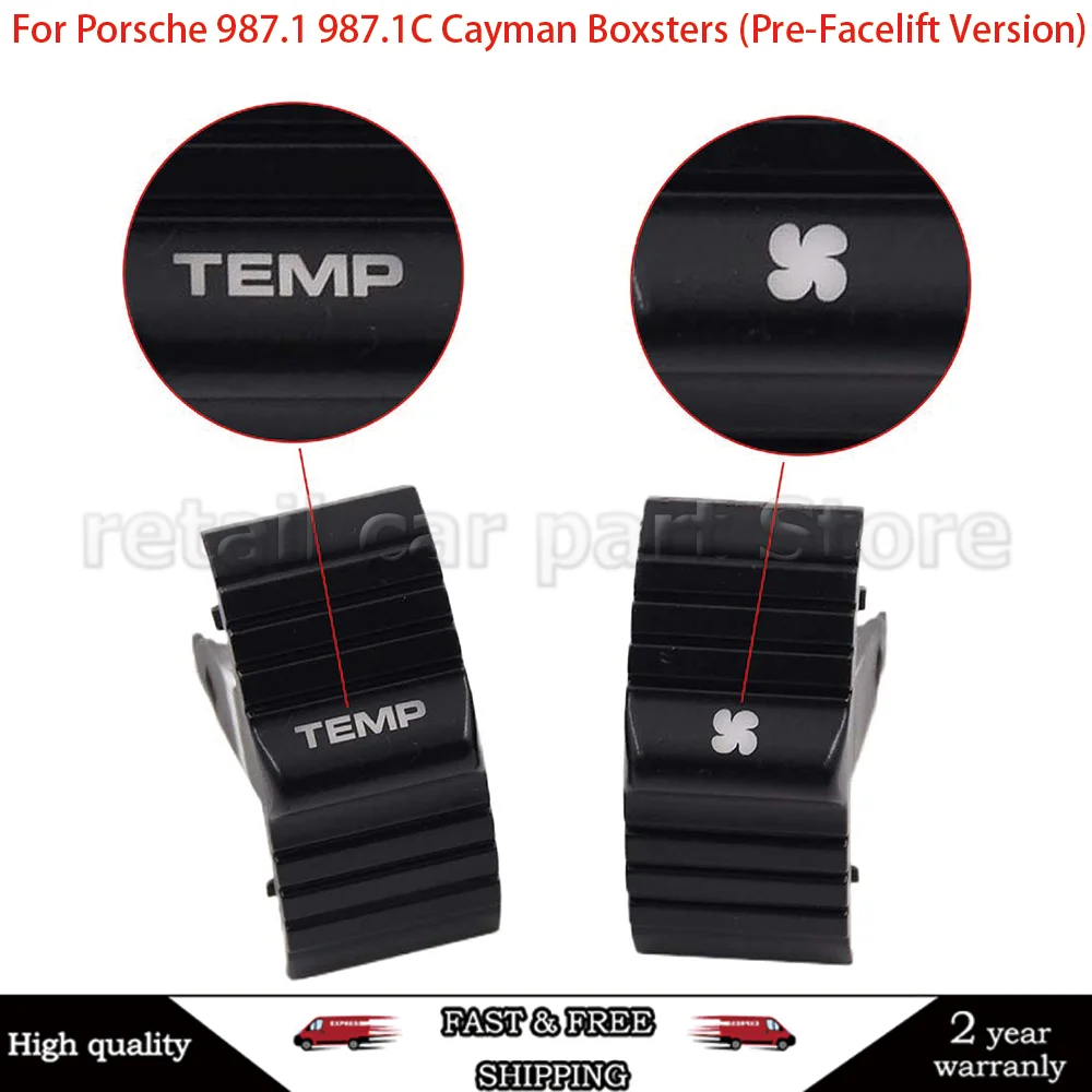 Climate Control HVAC A/C TEMP Button Set For Porsche 911 997 987 Cayman Boxsters (Pre-Facelift Version)
Climate Control HVAC A/C TEMP Button Set For Porsche 911 997 987 Cayman Boxsters (Pre-Facelift Version)
