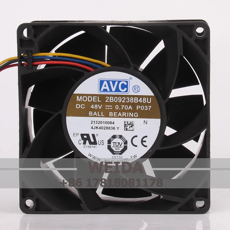 AVC 12V 24V DC48V 0.7A EC AC 92X92X38MM 9CM 9238 Double ball bearing centrifugal exhaust ventilation 2B09238B48U Cooling fan
AVC 12V 24V DC48V 0.7A EC AC 92X92X38MM 9CM 9238 Double ball bearing centrifugal exhaust ventilation 2B09238B48U Cooling fan
