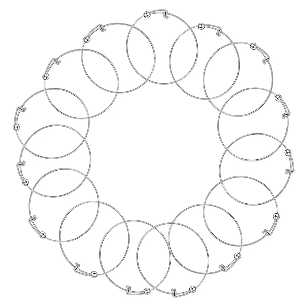 15Pcs Stainless Steel Push-Pull Bracelet Adjustable Coil Bangle Elastic Wire Blank Chic Stylish Gift for Women Birthday
15Pcs Stainless Steel Push-Pull Bracelet Adjustable Coil Bangle Elastic Wire Blank Chic Stylish Gift for Women Birthday