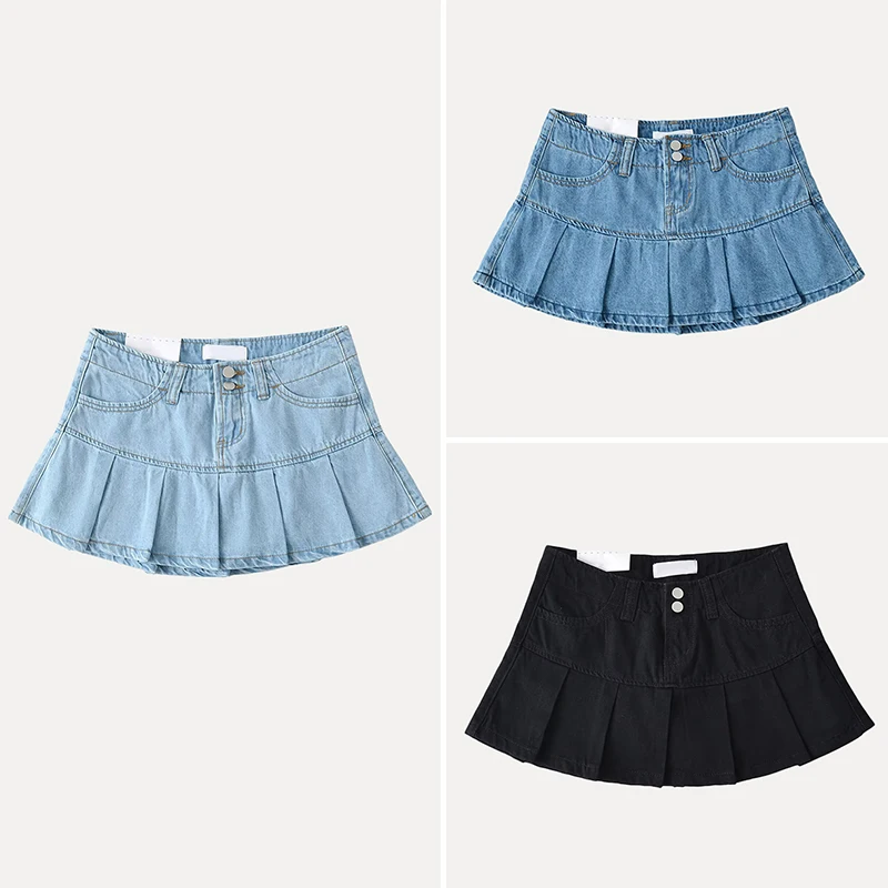 Z Women's Faion Casual High Waist Pleated Skirt Two Button Denim Skirt Street Sle Summer Collection Polyester F...
Z Women's Faion Casual High Waist Pleated Skirt Two Button Denim Skirt Street Sle Summer Collection Polyester F...