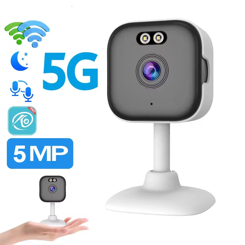 Mini 5G Wifi Camera 5MP Indoor 2.4G 1080P Two Way Talk Network Camera for Home Use CCTV AI Tracking
Mini 5G Wifi Camera 5MP Indoor 2.4G 1080P Two Way Talk Network Camera for Home Use CCTV AI Tracking