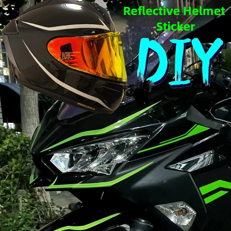 DIY Reflective Motorcycle Helmet Decoration Decal Suitable for Kawasaki NIN/Z250 400 650 900 1000 NIN H2 H2R H2SX
DIY Reflective Motorcycle Helmet Decoration Decal Suitable for Kawasaki NIN/Z250 400 650 900 1000 NIN H2 H2R H2SX