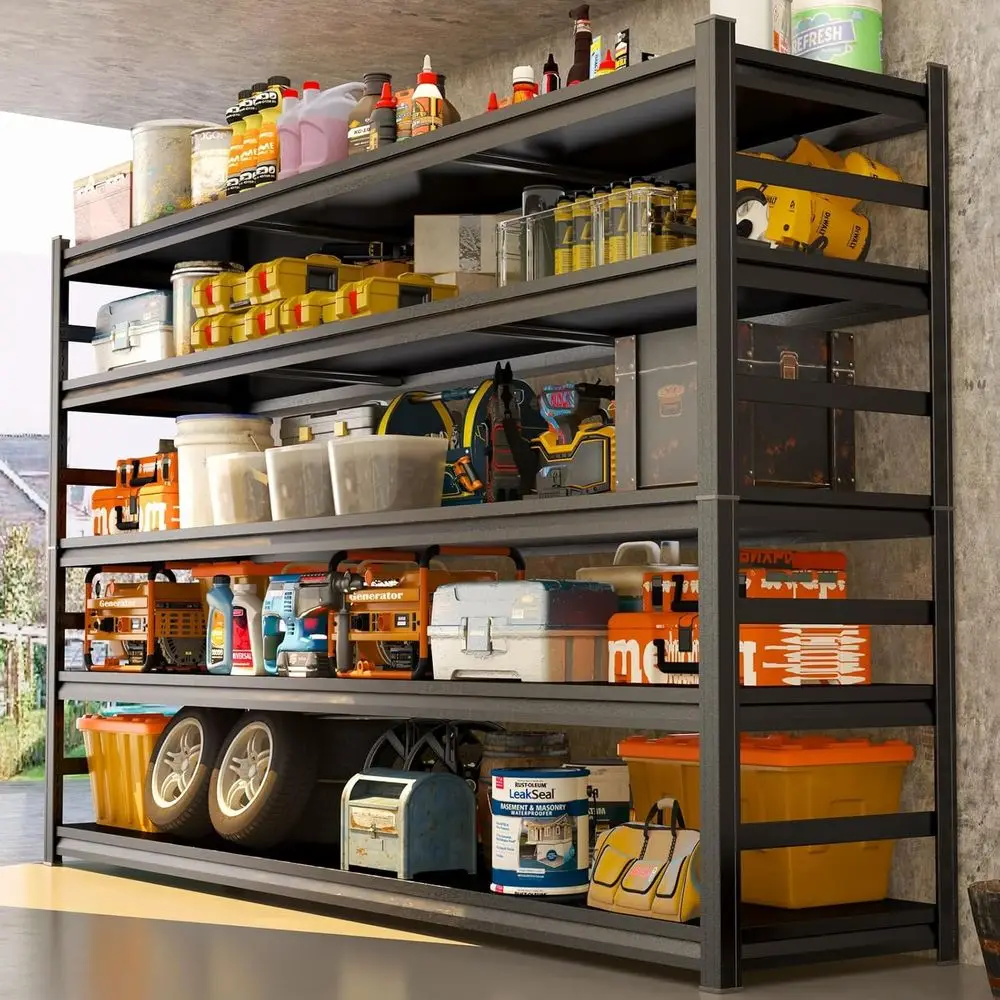 Heavy Duty Metal Garage Shelving Unit, 5 - Tier Adjustable Large Storage Shelves, 3000LBS or Garage & Basement and Pantry,Custom
Heavy Duty Metal Garage Shelving Unit, 5 - Tier Adjustable Large Storage Shelves, 3000LBS or Garage & Basement and Pantry,Custom