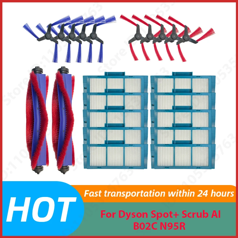 Compatible For Dyson Spot+ Scrub AI B02C N95R Vacuum parts Main Roller Brush Side Brush Hepa Filter Replacement Accessories
Compatible For Dyson Spot+ Scrub AI B02C N95R Vacuum parts Main Roller Brush Side Brush Hepa Filter Replacement Accessories