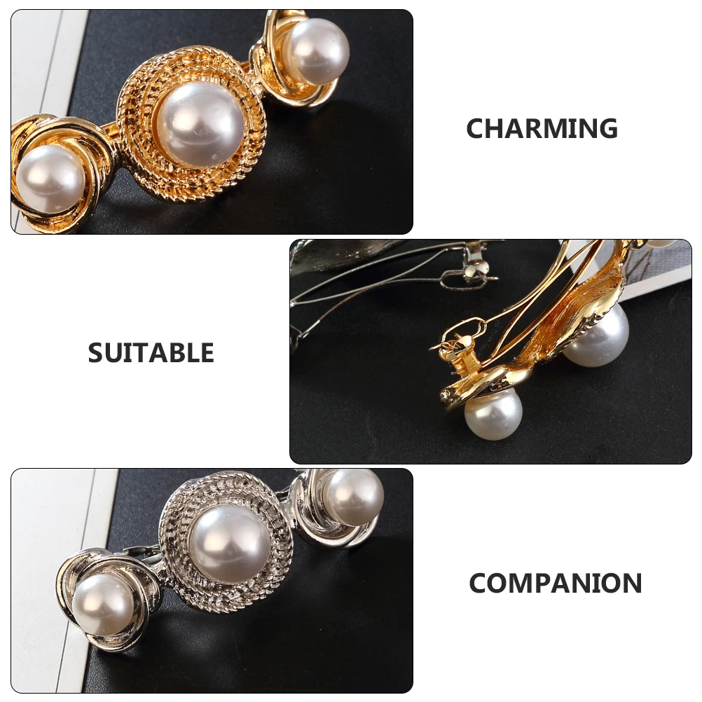 2 Pcs Pearl Hair Clip for Girl Creative Holder Girls Accessories Clips Women Barrette Female Decors Large 
2 Pcs Pearl Hair Clip for Girl Creative Holder Girls Accessories Clips Women Barrette Female Decors Large