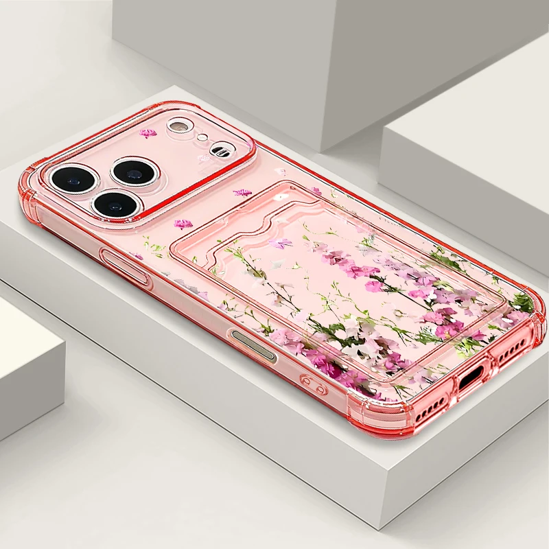 Vintage Flower Print Card Slot Case For iPhone 17 Pro Max Card Holder Back Cover Funda For iPhone 16 15 Pro Max 14 13 11 16E 17E
Vintage Flower Print Card Slot Case For iPhone 17 Pro Max Card Holder Back Cover Funda For iPhone 16 15 Pro Max 14 13 11 16E 17E