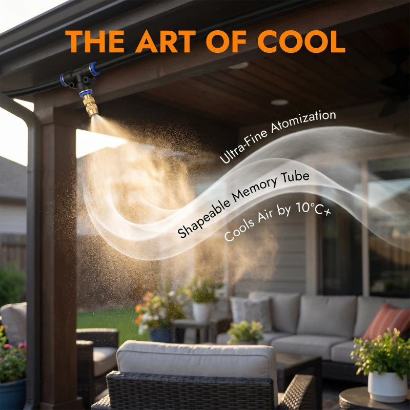 Household 30M Patio Misting Cooling System 8mm Hose DIY Free Bending Sprayer Kit For Garden Irrigation Fogging
Household 30M Patio Misting Cooling System 8mm Hose DIY Free Bending Sprayer Kit For Garden Irrigation Fogging