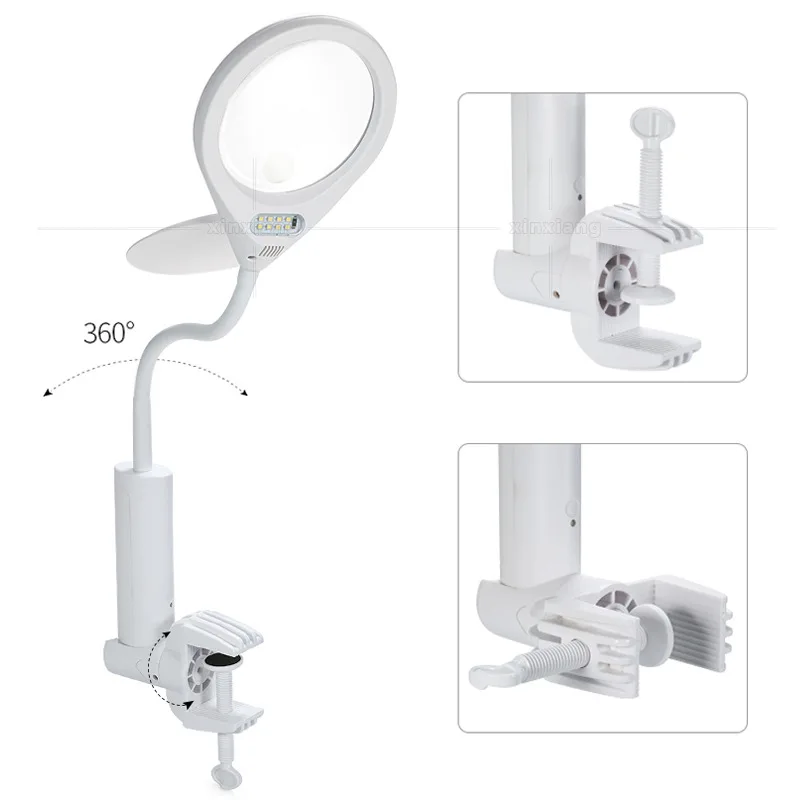 2.3X 6X Illuminated Magnifier Desktop Magnifying Glass Usb Charging Led Light Reading Book Repair Base/clip Interchangeable
2.3X 6X Illuminated Magnifier Desktop Magnifying Glass Usb Charging Led Light Reading Book Repair Base/clip Interchangeable