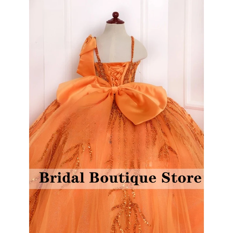 Customized Orange Beaded Flower Girl Dress For Wedding With Bow Suspenders Puffy Princess Kids Birthday First Communion Gown
Customized Orange Beaded Flower Girl Dress For Wedding With Bow Suspenders Puffy Princess Kids Birthday First Communion Gown