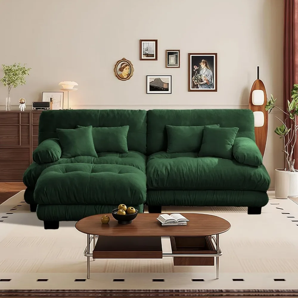 94.4" Oversized Modular Sectional Sofa 2-Seater L-Shaped Cloud Couch with 1 Ottoman and Pillows for Living Room, Home Theater, A
94.4" Oversized Modular Sectional Sofa 2-Seater L-Shaped Cloud Couch with 1 Ottoman and Pillows for Living Room, Home Theater, A