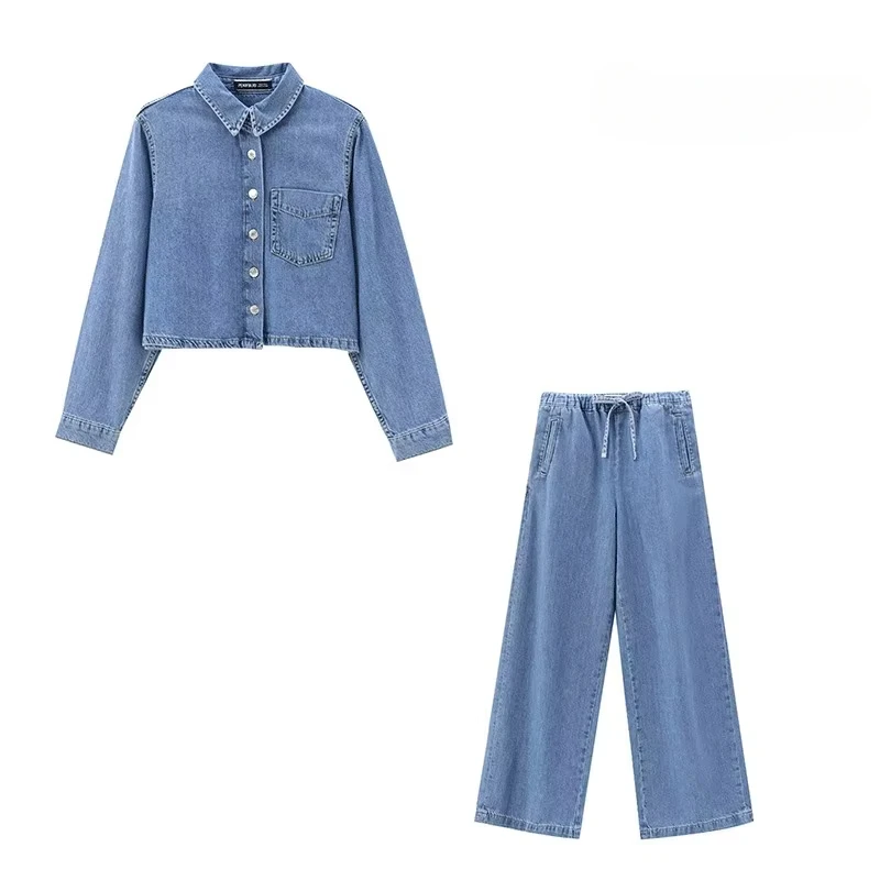 TRAFZR Women's Set Two Pieces Solid Basics Denim Long Sleeve Pants Sets Women's Summer Suit Sets Elegant Casual Women's Set
TRAFZR Women's Set Two Pieces Solid Basics Denim Long Sleeve Pants Sets Women's Summer Suit Sets Elegant Casual Women's Set