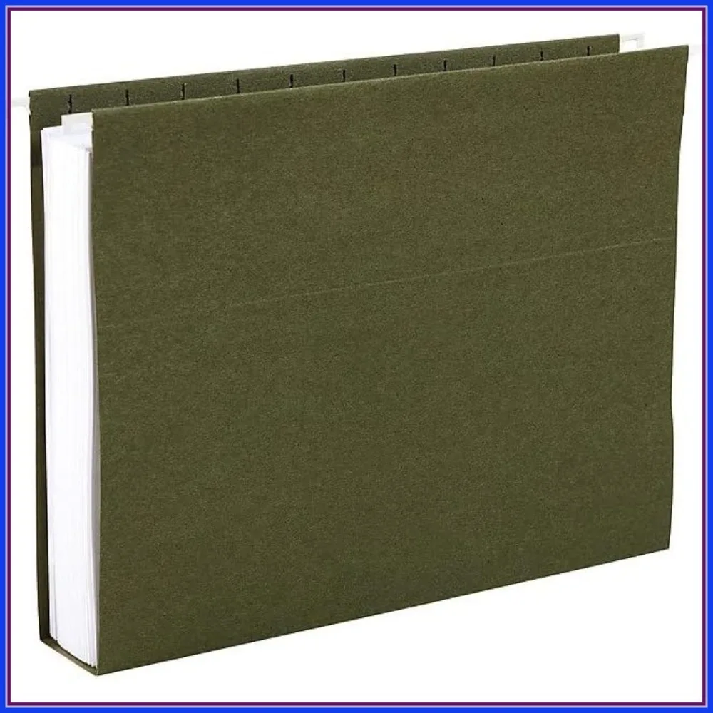 Legal Size Hanging File Folders, 2" Expansion, 1/5-Cut Tabs, 25-Pack, Green
Legal Size Hanging File Folders, 2" Expansion, 1/5-Cut Tabs, 25-Pack, Green