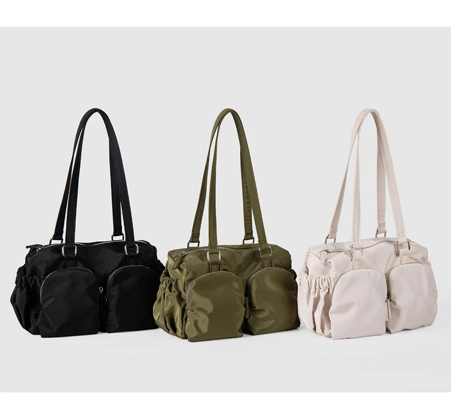 Nylon Material Large Capacity Motorcycle Single Shoulder Bag Women's Multi-Pocket Fashion Handbag Trendy Design Versatile Bags
Nylon Material Large Capacity Motorcycle Single Shoulder Bag Women's Multi-Pocket Fashion Handbag Trendy Design Versatile Bags