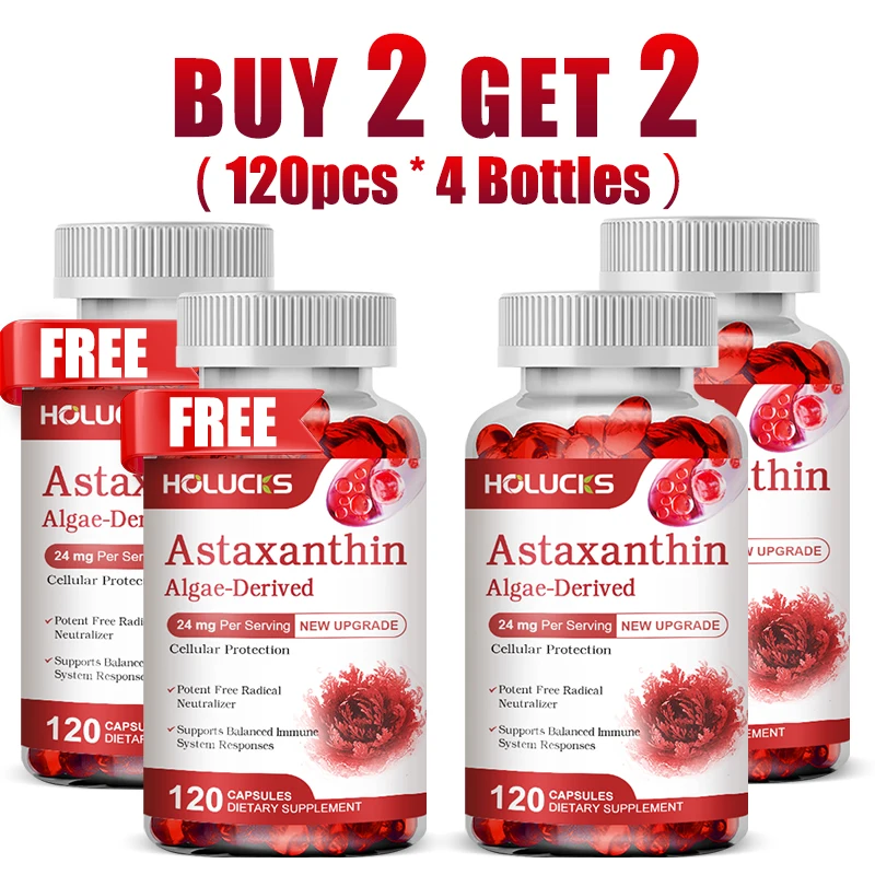 High Potency Astaxanthin, with Resveratrol, Powerful Antioxidant for Skin, Eye, Joint Mobility, Supports Healthy Immune System
High Potency Astaxanthin, with Resveratrol, Powerful Antioxidant for Skin, Eye, Joint Mobility, Supports Healthy Immune System