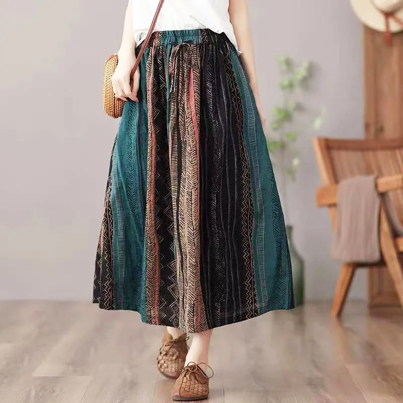 Retro Cotton and Linen Skirt Loose High Waist Slim Temperament Casual A-line Skirt
Retro Cotton and Linen Skirt Loose High Waist Slim Temperament Casual A-line Skirt