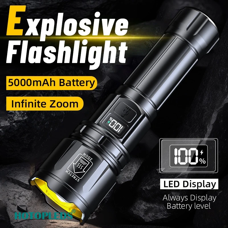 White laser digital display emergency charging outdoor new flashlight super bright long-range high-power strong light flashlight
White laser digital display emergency charging outdoor new flashlight super bright long-range high-power strong light flashlight