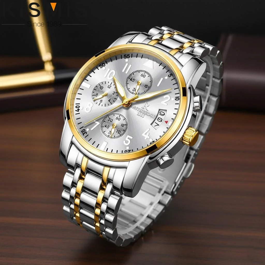 Женские кварцевые аналоговые часы из нержавеющей стали с люминесцентным циферблатом, водонепроницаемые, классический календарь, хронограф
Женские кварцевые аналоговые часы из нержавеющей стали с люминесцентным циферблатом, водонепроницаемые, классический календарь, хронограф